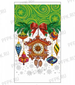 Пакет НГ прозр. с рис. + мет. 20х35 Тик-так [100/2000]