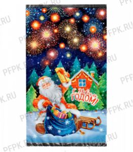 Пакет НГ прозр. с рис. + мет. 20х35 Фейерверк [100/2000]