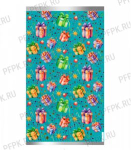 Пакет НГ прозр. с рис. + мет. 20х35 Сюрприз из мешка [100/2000]