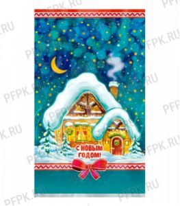 Пакет НГ прозр. с рис. + мет. 20х35 Январь [100/2000]