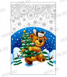 Пакет НГ прозр. с рис. + мет. 25х40 Лесник [100/2000]