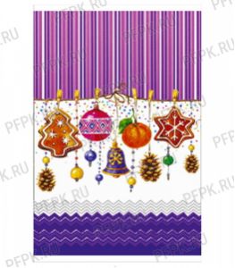 Пакет НГ прозр. с рис. + мет. 25х40 Игрушки из ларца [100/1000]