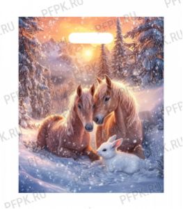 НГ РУССКАЯ ЗИМА проруб. 45х38 (60 мкм) ПВД,ламин. ТИКО Совершенство [50/500]