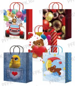 Сумочка бумажная 32х44х10 МЕГА (XL) XL-575/576/577/578/579 (Детский) [10/200]