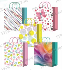 Сумочка бумажная 26х32х13 МЕГА (L) L25-316/317/318/319/320 (Рисунки) [10/200]