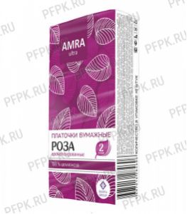 Платки носовые AMRA 2-слойные (уп.10 листов) Роза (Rose) [10/240]