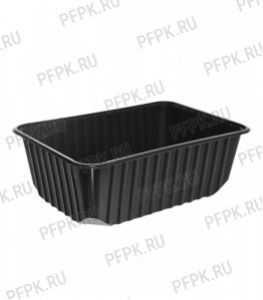 Емкость 1000 мл УЮ прямоуг. 132х186х62 (без крышки) Черная [100/500]