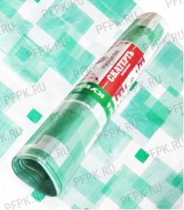 Скатерти 110х180 PR (рулон 5 шт.) Кубики зеленые [1/20]