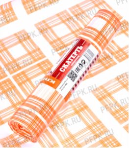 Скатерти 110х180 PR (рулон 5 шт.) Клетка оранжевая [1/20]