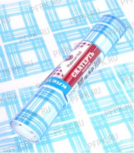 Скатерти 110х180 PR (рулон 5 шт.) Клетка синяя [1/20]