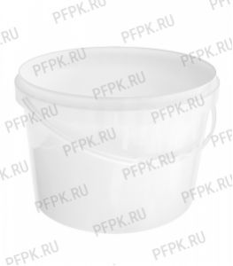 Ведро 3,25л, д-р 195мм (без крышки) Белое [1/45]