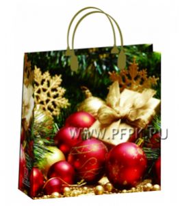 НГ Сумочка из мягкого пластика 02 (30х30х10) средняя BAM-166 (Шары) [20/200]