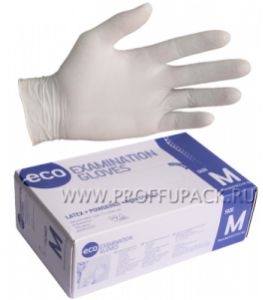 Перчатки латексные ЧЗ смотровые ECO (уп. 100 шт.) L [1/10]