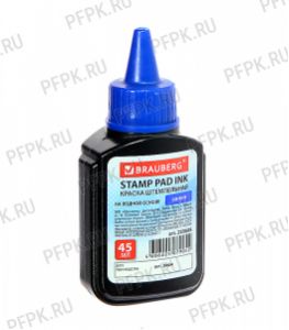 Краска штемпельная BRAUBERG 45мл Синяя (223-595) [1/72]