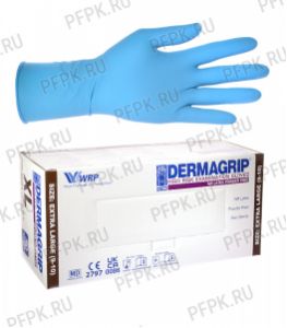 Перчатки латексные ЧЗ DERMAGRIP HIGH RISK (Хай риск) XL (размер 9-10) [25/250]