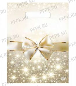 НГ ГЛЯНЕЦ проруб. 31х40+3 (60 мкм) ПВД, ТИКО Изысканный бант [50/500]