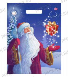 НГ ГЛЯНЕЦ проруб. 31х40+3 (60 мкм) ПВД, ТИКО Новогоднее волшебство [50/500]