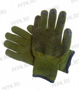 Перчатки зимние акриловые ТОЧКА Коричневые [10/100]