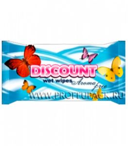 Салфетки влажн. DISCOUNT (уп. 15 шт.) Без запаха [100/100]