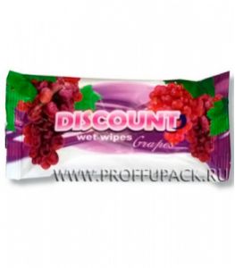 Салфетки влажн. DISCOUNT (уп. 15 шт.) Виноград [100/100]