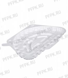 Тортница половинка 230x115мм Т-105/1 ДНО белая КОМУС (без крышки) ПС [1/270]