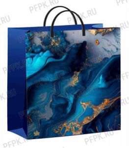 Пакет СОФТПЛАСТ с пласт.ручкой 30х30 (140мкм) мяг.пластик ТИКО Голубая лагуна [1/40]