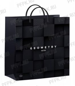 Пакет СОФТПЛАСТ с пласт.ручкой 30х30 (140мкм) мяг.пластик ТИКО Вектор геометрии [1/40]