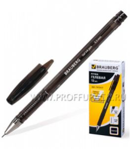 Ручка гелевая BRAUBERG GEL PEN 0.5мм Черная (141-517) [12/1728]