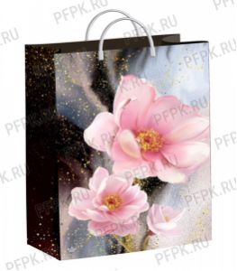 Пакет СОФТПЛАСТ с пласт.ручкой 40х30 (140мкм) мяг.пластик ТИКО Сказочные цветы [1/40]