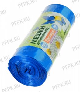 Мешки д/м, 120л РОМАШКА ПРЕМИУМ [рул.10шт] ПВД 70х110 ЦВ Синие ВР-0053(Б) [1/12]