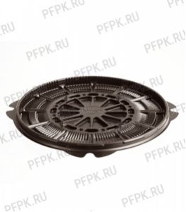 Тортница круг. d224мм Т-022 ДНО коричневая КОМУС (без крышки) ПС Шип [1/132]