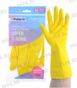 Перчатки латексные PATERRA СУПЕР ПРОЧНЫЕ M (402-394) [12/120]