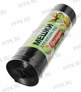 Мешки д/м, 120л РОМАШКА ДЛЯ СТРОЙКИ [рул.10шт] ВР-0040 ПВД 70х110 Премиум черные МН [1/14]