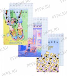 Блокнот А7 (40 листов) на гребне МИКС для девочек (361-224/Б7гр40 12757) [1/192]