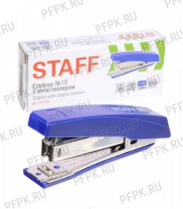 Степлер №10, до 10л. Синий STAFF (227-405) [1/240]