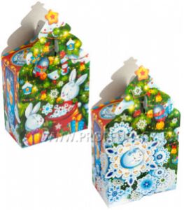 Коробка картон. 1000 гр Снежинка [1/150]