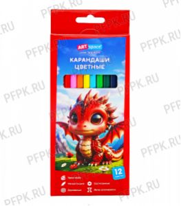 Карандаши цветные (12 цветов) Дракоша (372-356/CP62622) [12/240]