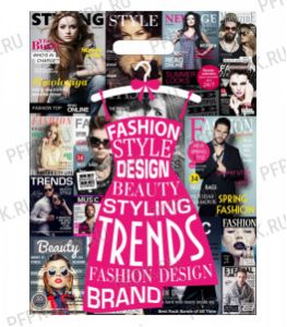 БУТИК, вырубная ручка, 34х45+3 (33мкм) ПНД, ТИКО Тренды [50/800]