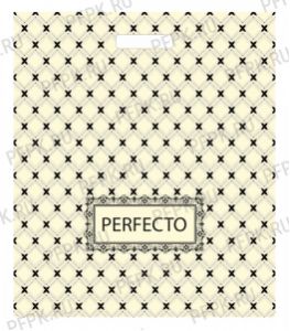 ПЕРФЕКТО, вырубная ручка, 42х48+3 (90мкм) ПВД, ТИКО Беж [25/300]