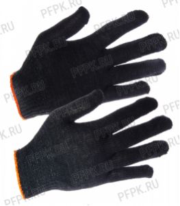 Перчатки без покрытия 4-нитка 10-класс 32гр (Китай) Черные [500/500]
