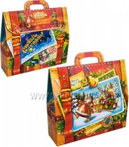 Коробка картон. 1000 гр Портфель сладкоежки [1/100]