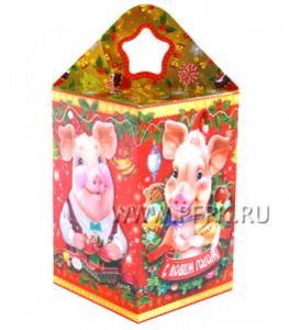 Коробка картон. 1000 гр Праздник Четыре поросенка [1/320]