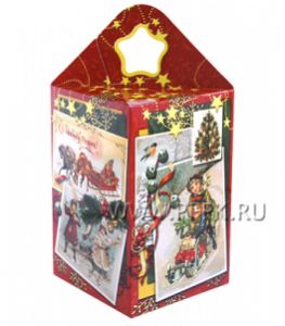 Коробка картон. 1000 гр Праздник Винтаж [1/320]