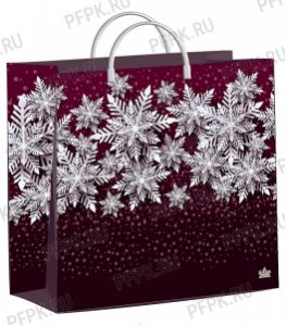 НГ СОФТПЛАСТ с пласт.ручкой 30х30 (140мкм) мяг.пластик ТИКО Снежинки в объеме [1/40]