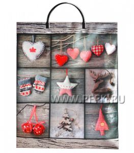 НГ СОФТПЛАСТ с пласт.ручкой 30х40 (140мкм) мяг.пластик ТИКО Хенд мейд [1/40]