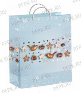 НГ СОФТПЛАСТ с пласт.ручкой 30х40 (140мкм) мяг.пластик ТИКО Птички [10/40]