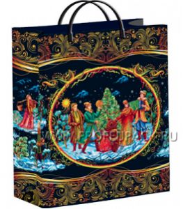 НГ СОФТПЛАСТ с пласт.ручкой 30х40 (140мкм) мяг.пластик ТИКО Русская сказка [1/40]