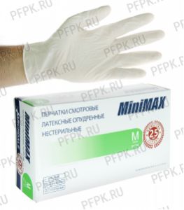 Перчатки латексные ЧЗ смотровые медицинские опудренные (уп. 100 шт.) M (MiniMax) [1/10]