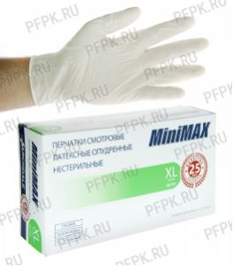Перчатки латексные ЧЗ смотровые медицинские опудренные (уп. 100 шт.) XL (MiniMax) [1/10]