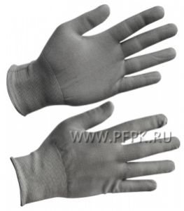 Перчатки нейлоновые Люкс Серые [10/300]